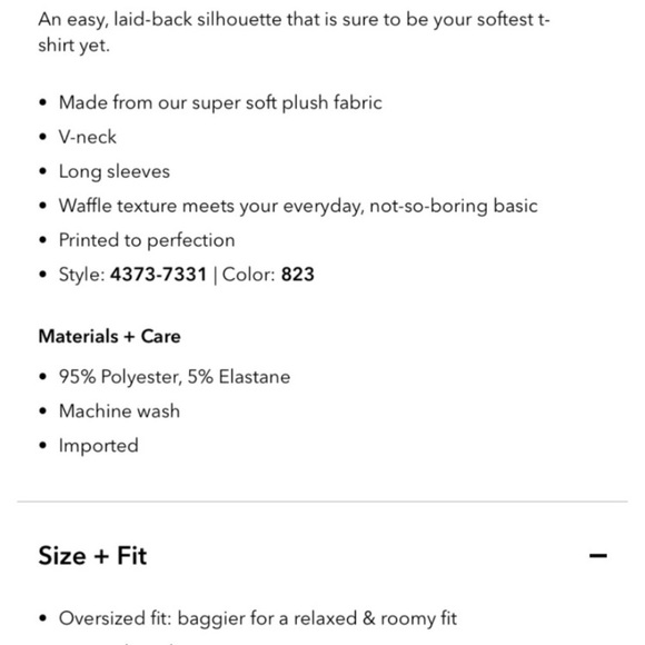 AEO Softest Flannel Plush V Neck Long Sleeve Top - Picture 12 of 12